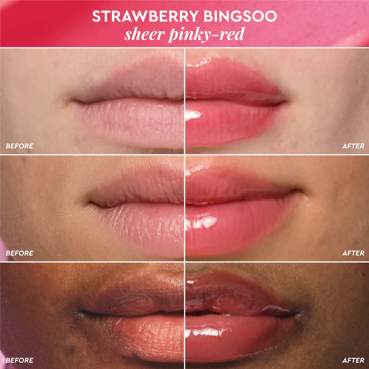 Glass Balm Lip Treatment - Strawberry Bingsoo