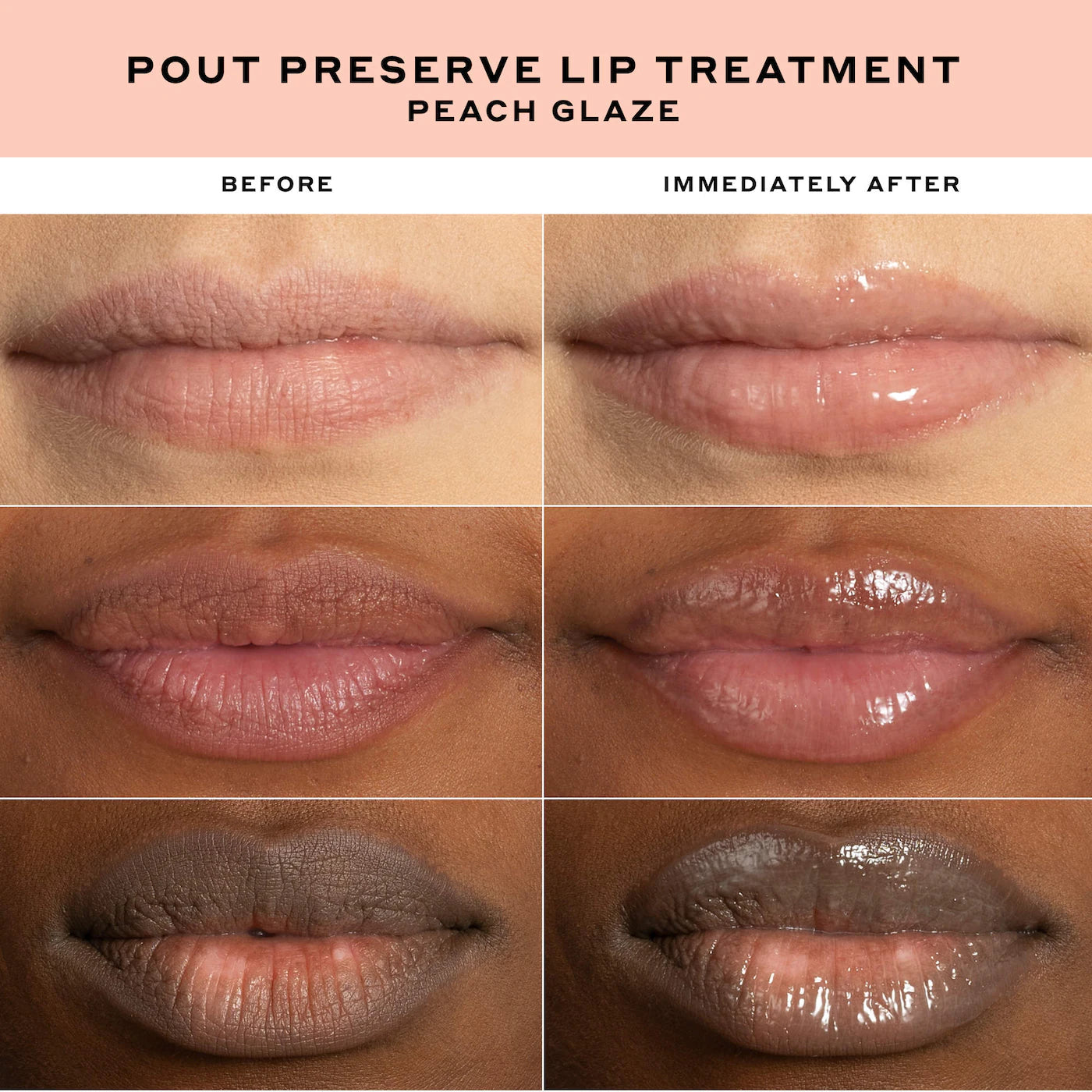 Pout Preserve Peptide Lip Treatment Peach Glaze