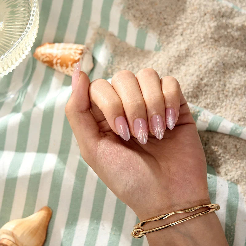 Shell Luxe Almond Nails - Xcoatpress