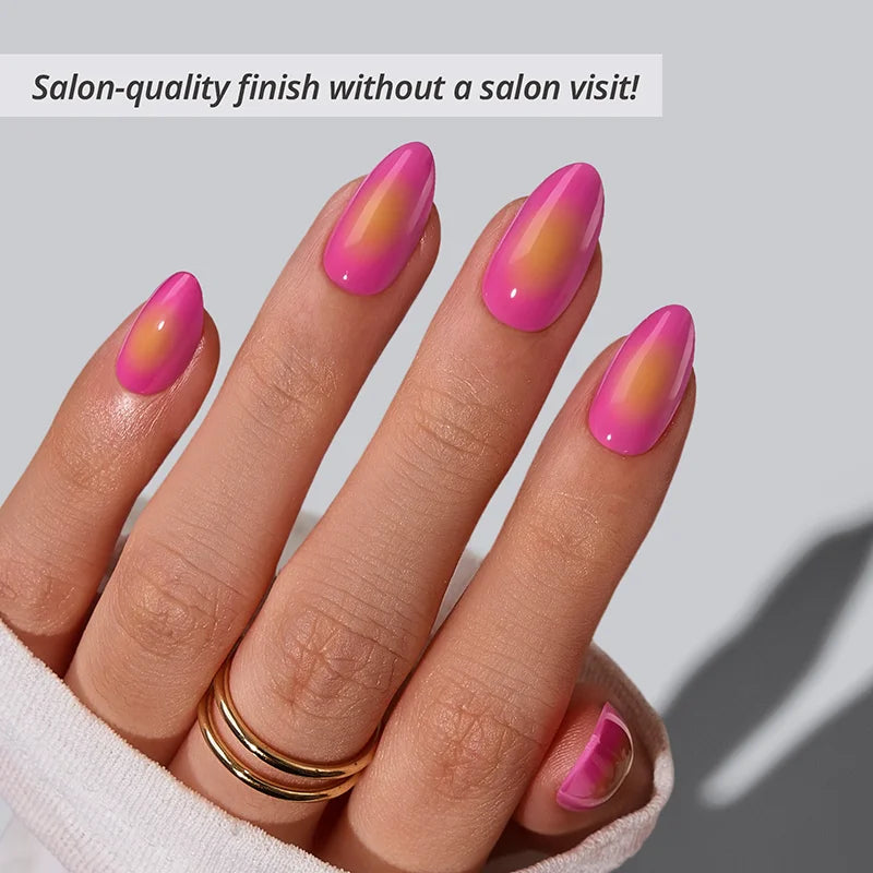 Sunset Pop Almond Soft Gel Press On Nails