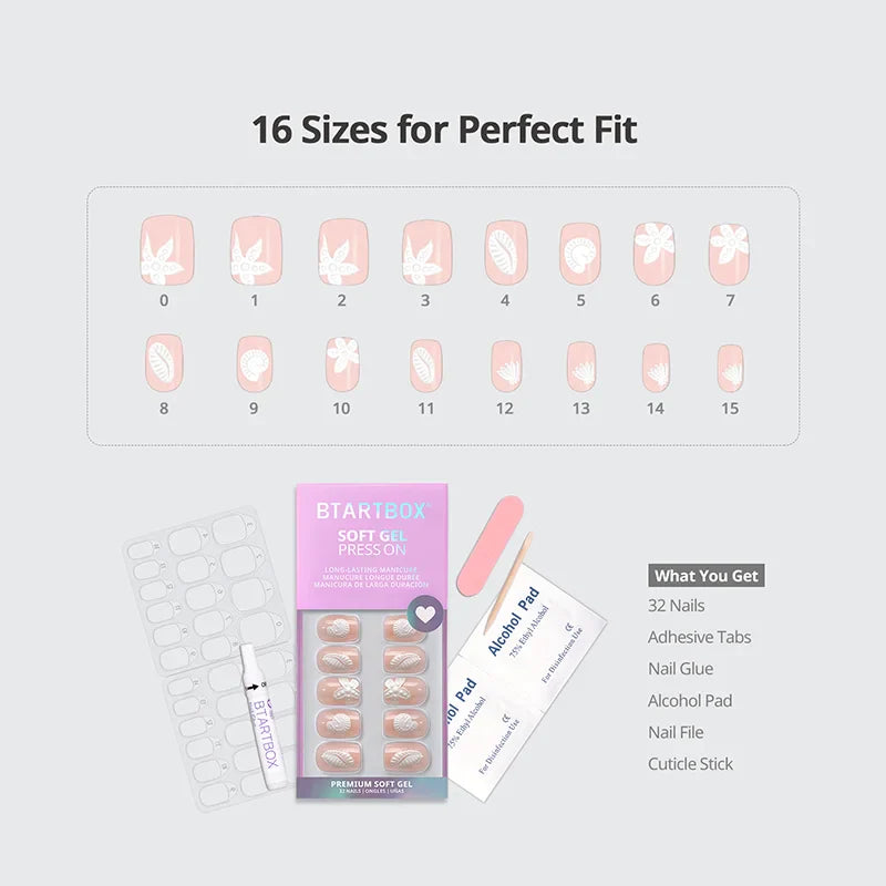 Tidefoss Squoval Soft Gel Press On Nails
