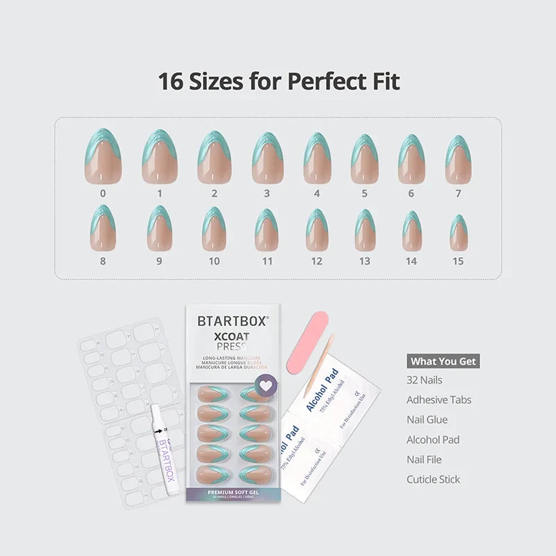 Wave Ride Almond Nails - Xcoatpress