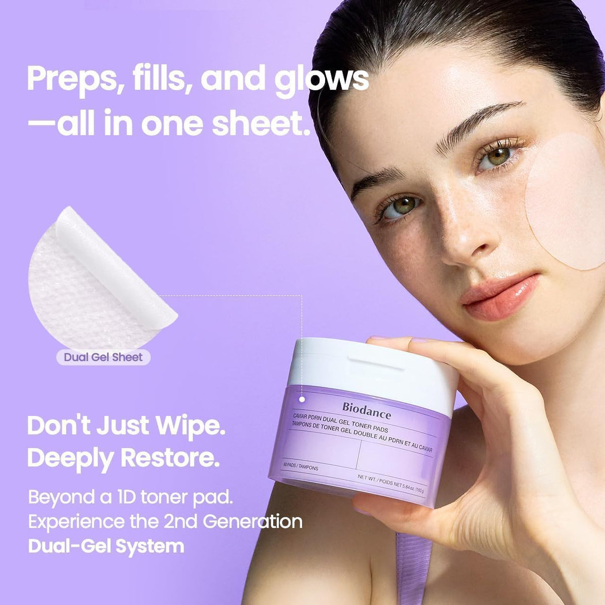 Caviar PDRN Dual Gel Toner Pads