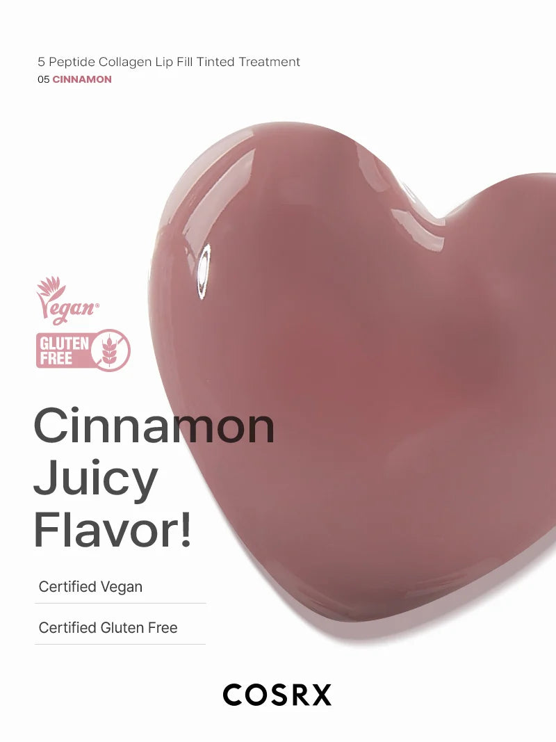 5 Peptide Collagen Tinted Lip Fill Treatment Cinnamon