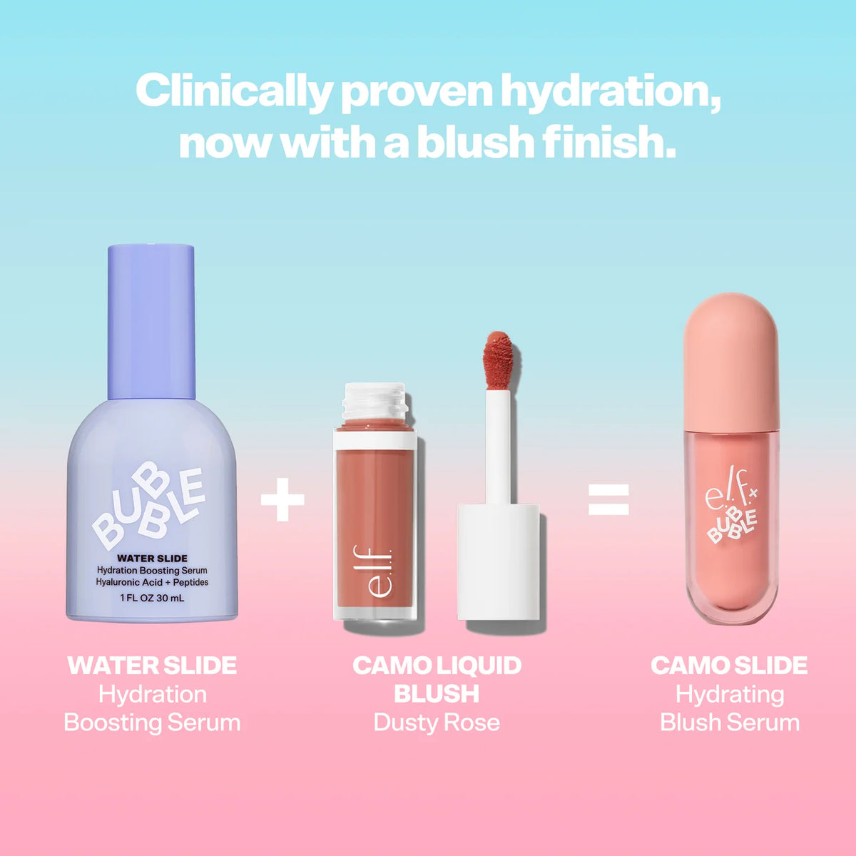 X BUBBLE Camo Slide Hydrating Blush Serum Pinky Promise
