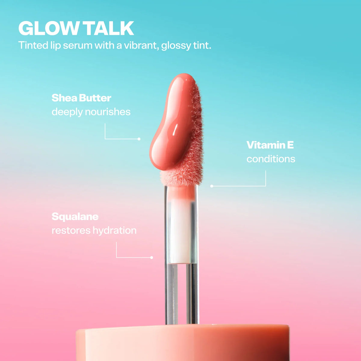 X BUBBLE Glow Talk Tinted Lip Serum Dusty Rose