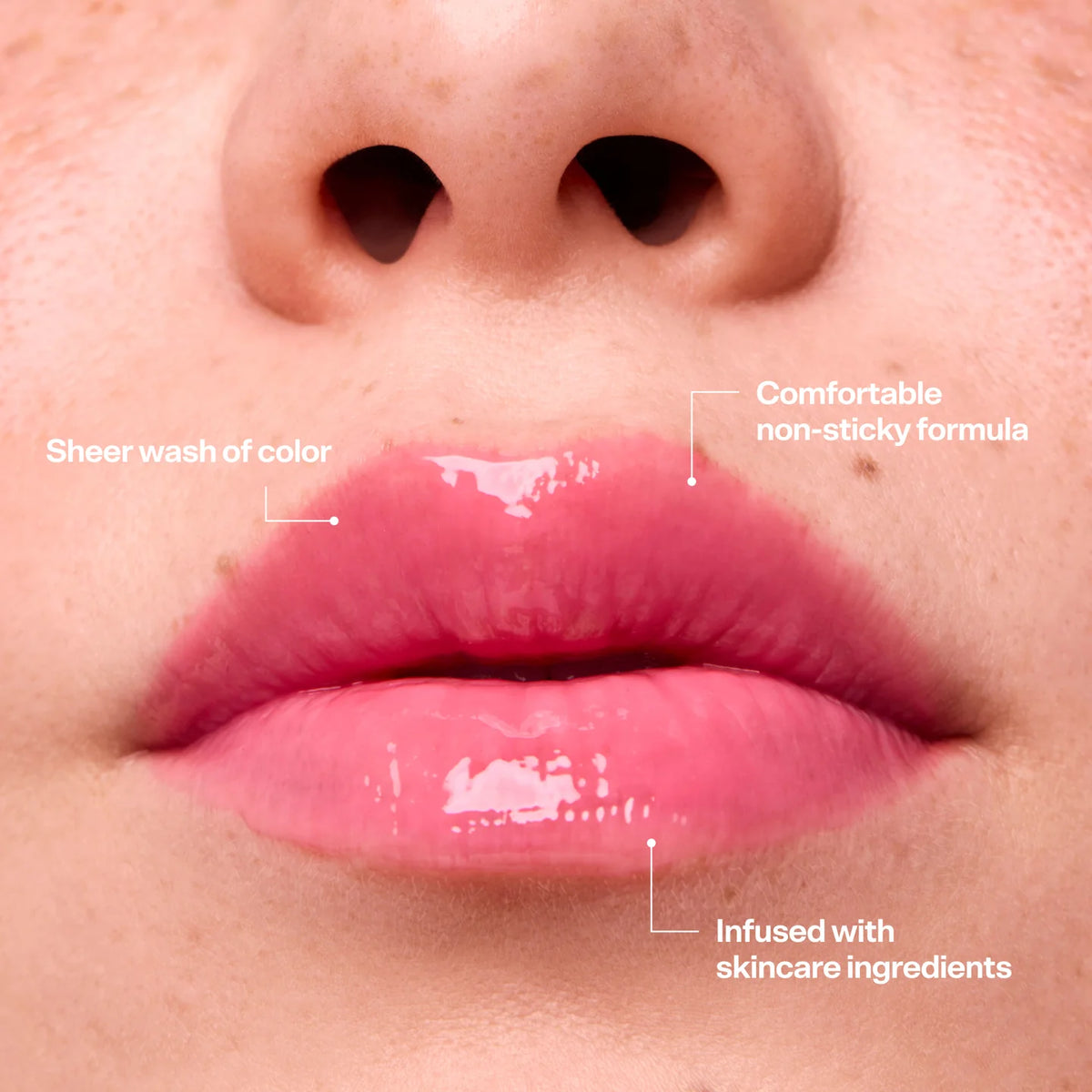 X BUBBLE Glow Talk Tinted Lip Serum Pinky Promise