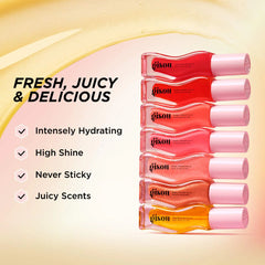 Honey Infused Lip Oil Bee-llini Peach