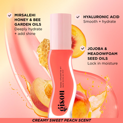 Honey Infused Lip Oil Bee-llini Peach