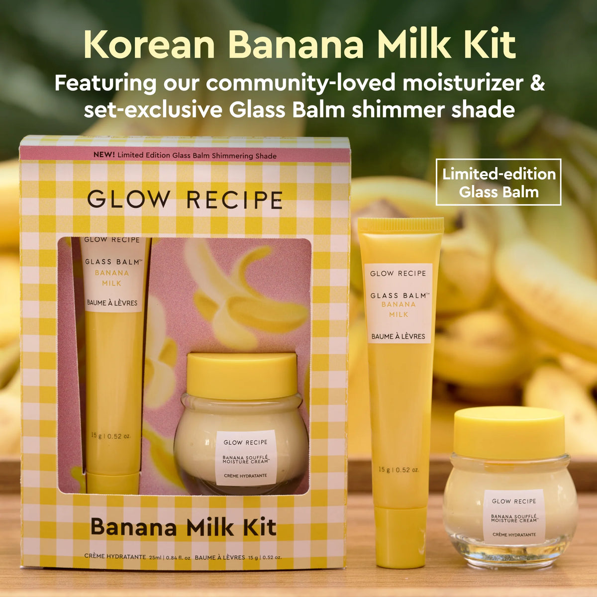 Limited Edition Banana Moisturizing Cream & Shimmer Lip Treatment Duo