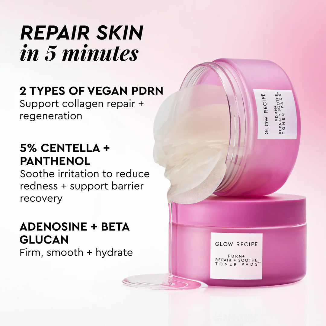 PDRN+ Repair + Soothe Korean Toner Pads