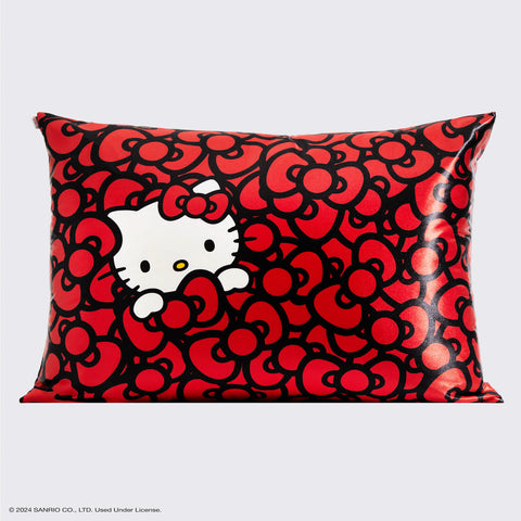 Hello Kitty x Kitsch Satin Pillowcase - Hello Kitty Bathes in a Sea of Bows Standard