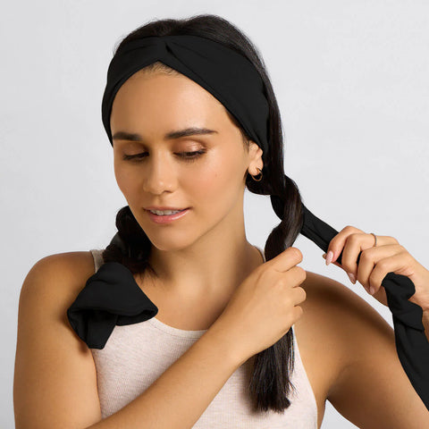 Set & Flow Active Curling Headband Black