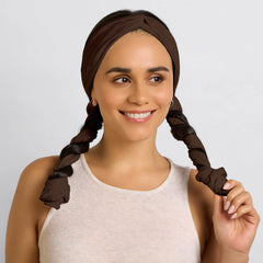 Set & Flow Active Curling Headband Chocolate Brown