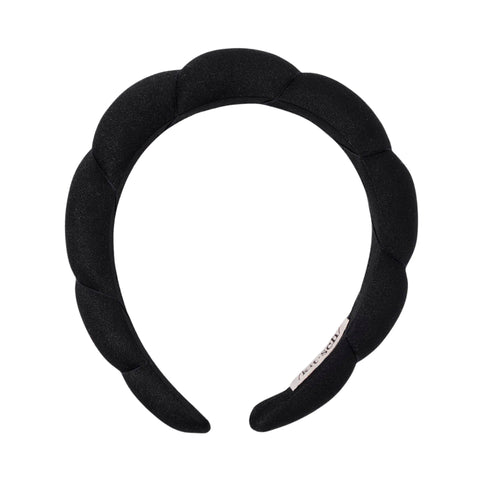 Recycled Fabric Cloud Headband Black