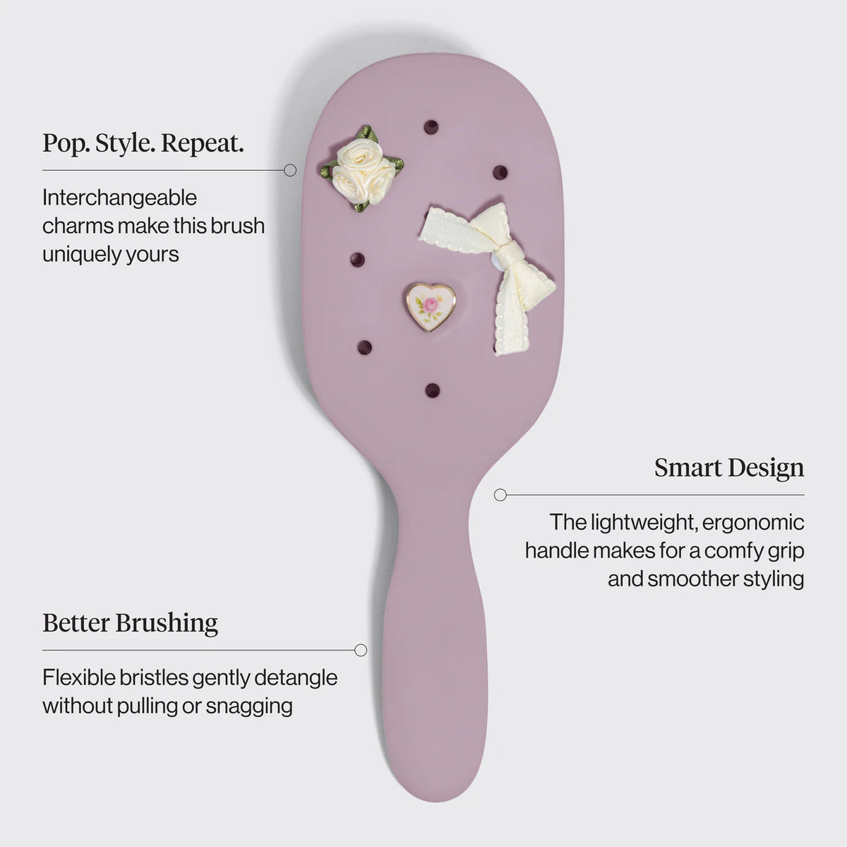KitschPop™️ Paddle Brush in Soft Violet