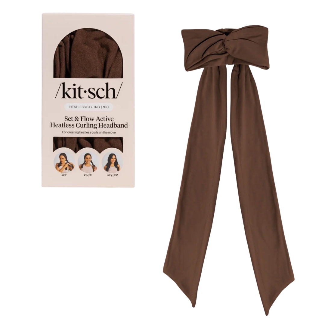 Set & Flow Active Curling Headband Chocolate Brown