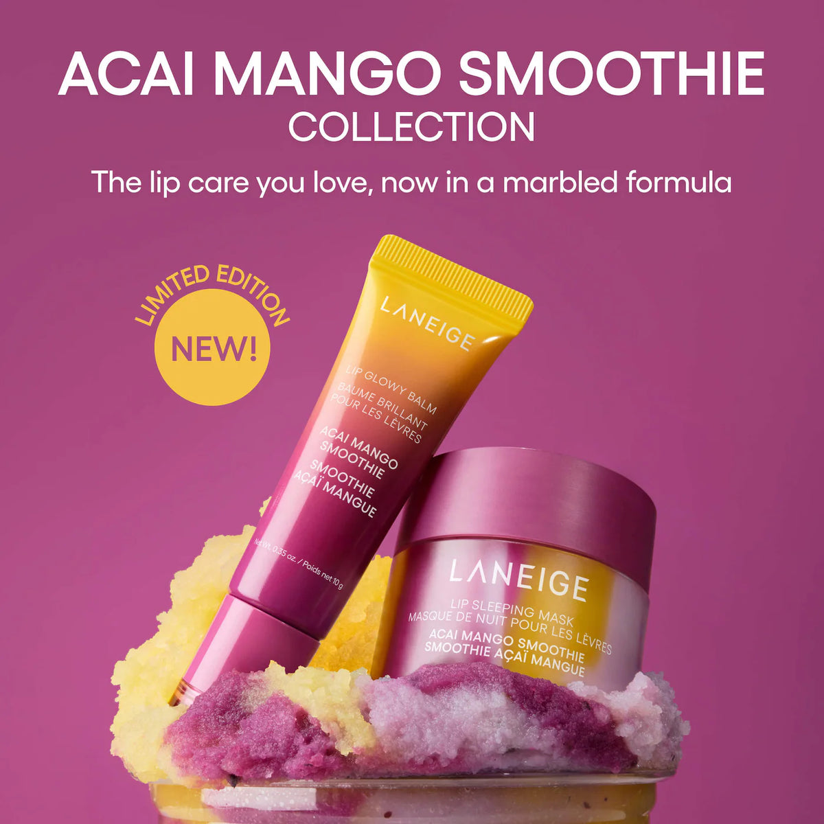 Lip Glowy Balm - Acai Mango Smoothie