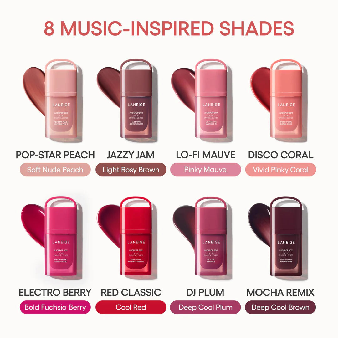 JuicePop Box Lip Tint Lip Oil Stain Pop-Star Peach