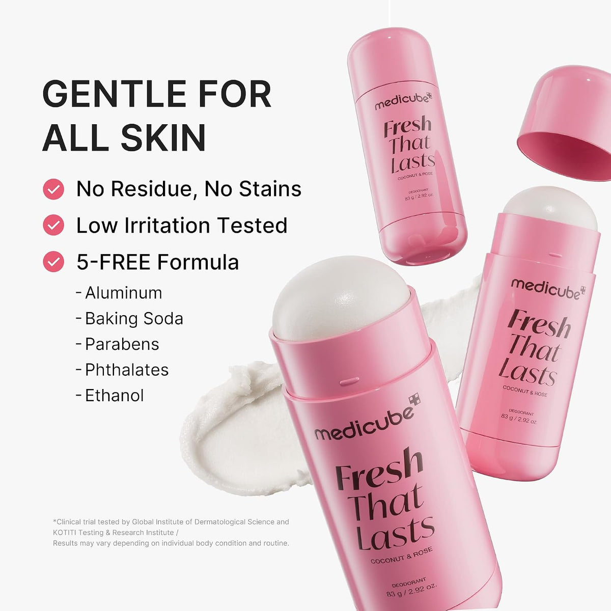 Fresh That Lasts PDRN Coconut Rose Aluminium Free Deodorant