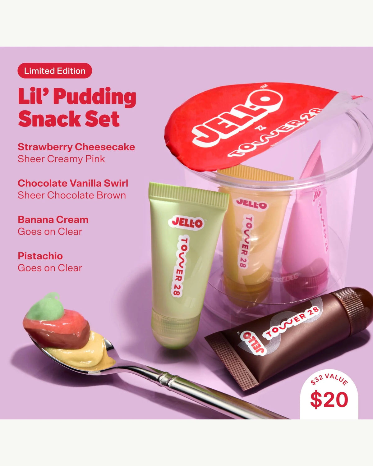 X JELL-O® Lil’ Pudding Mini LipSoftie Gift Set
